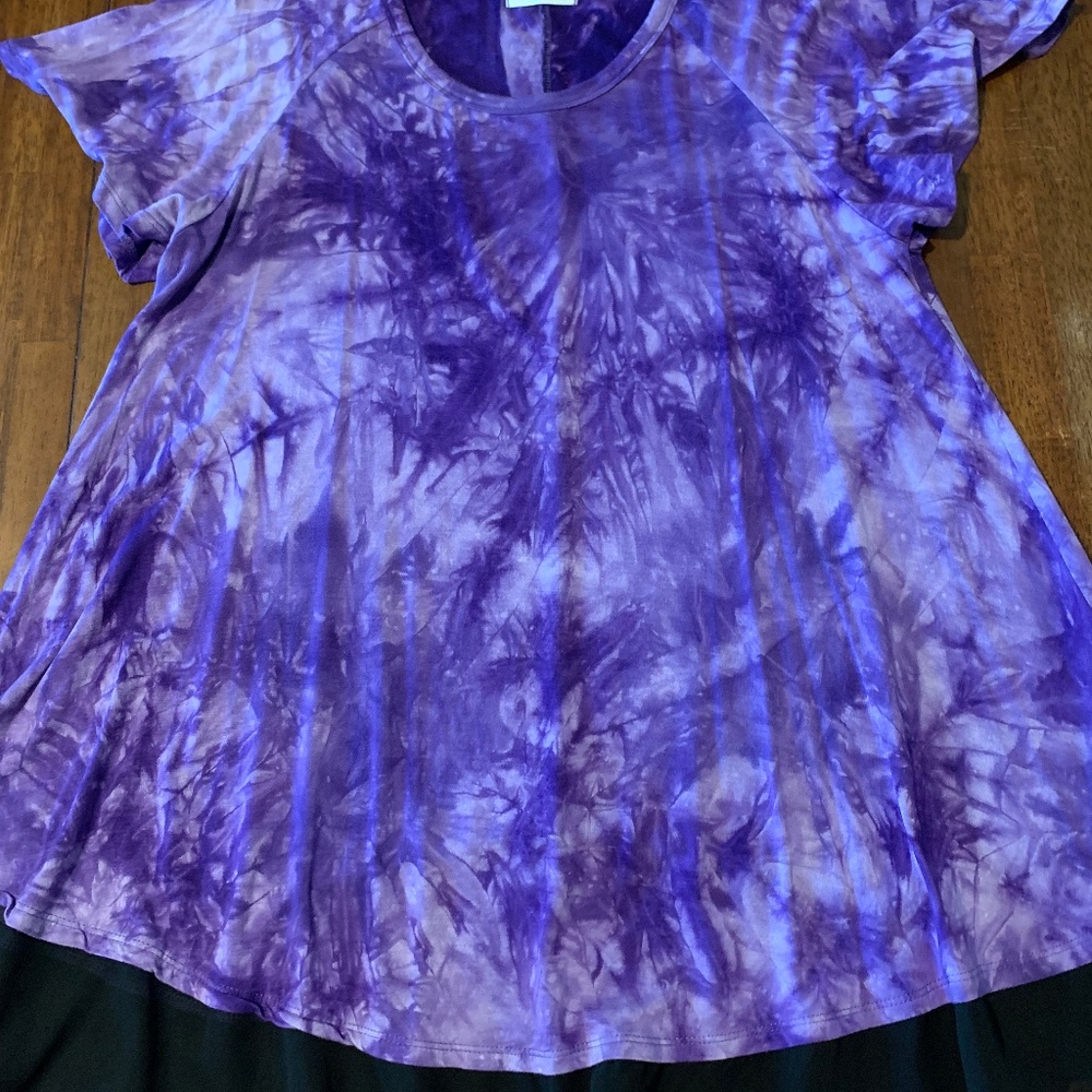Larace Purple Tie Dye Tunic Size 1X